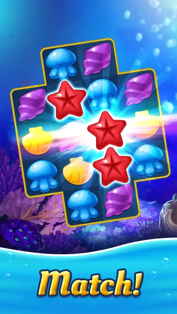 Ocean Splash: Jelly Fish gems Screenshots