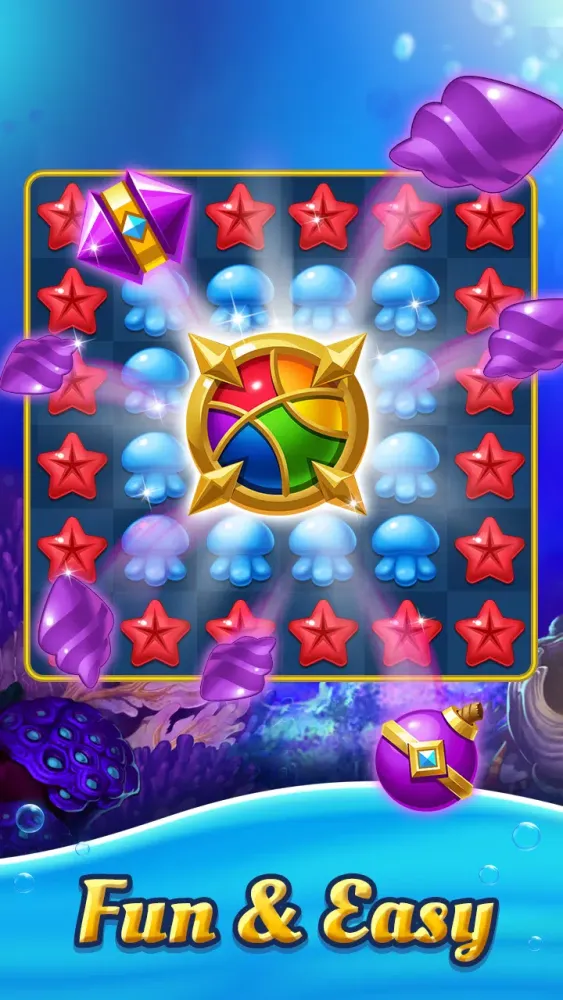Ocean Splash: Jelly Fish gems Screenshots