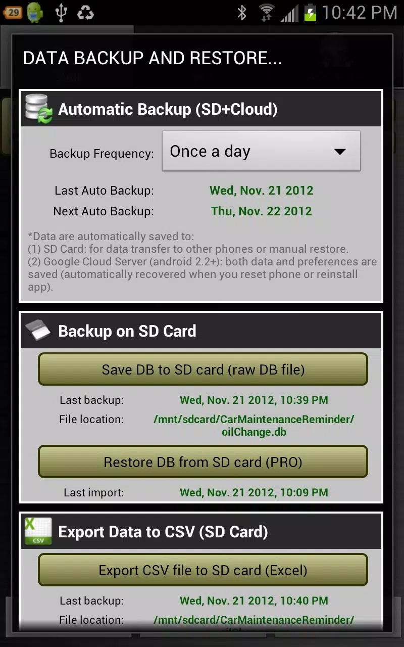 صور Car Maintenance Reminder Lite