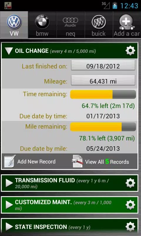 صور Car Maintenance Reminder Lite