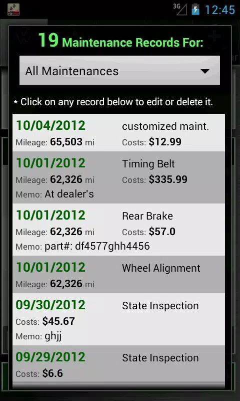 صور Car Maintenance Reminder Lite