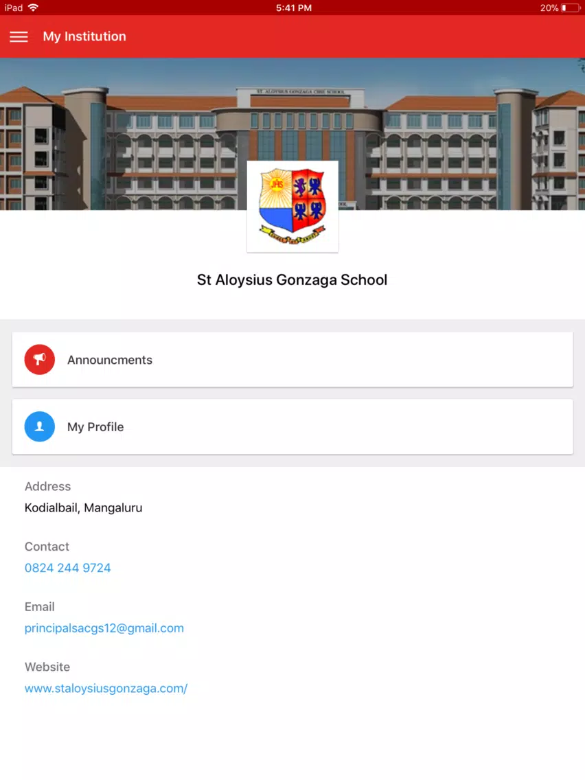 St Aloysius Gonzaga School iPad 应用截图