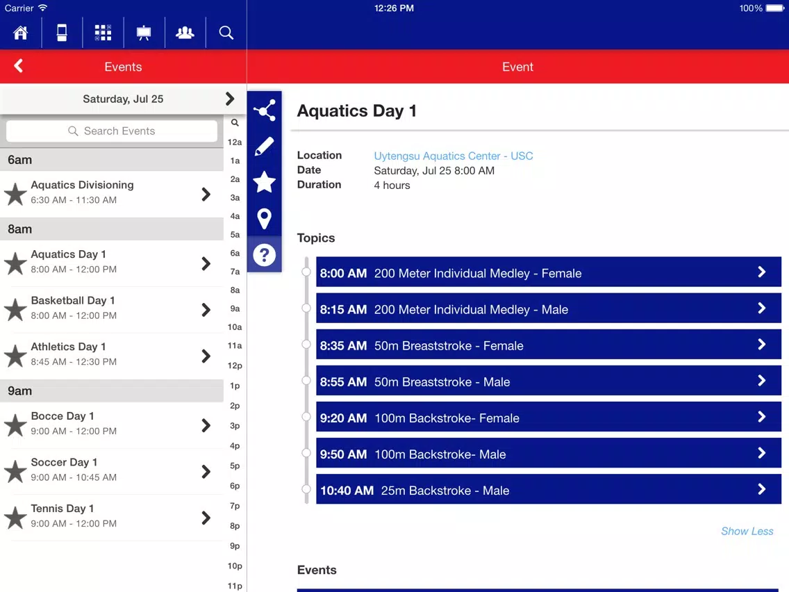 Special Olympics USA 2015 iPad Screenshots