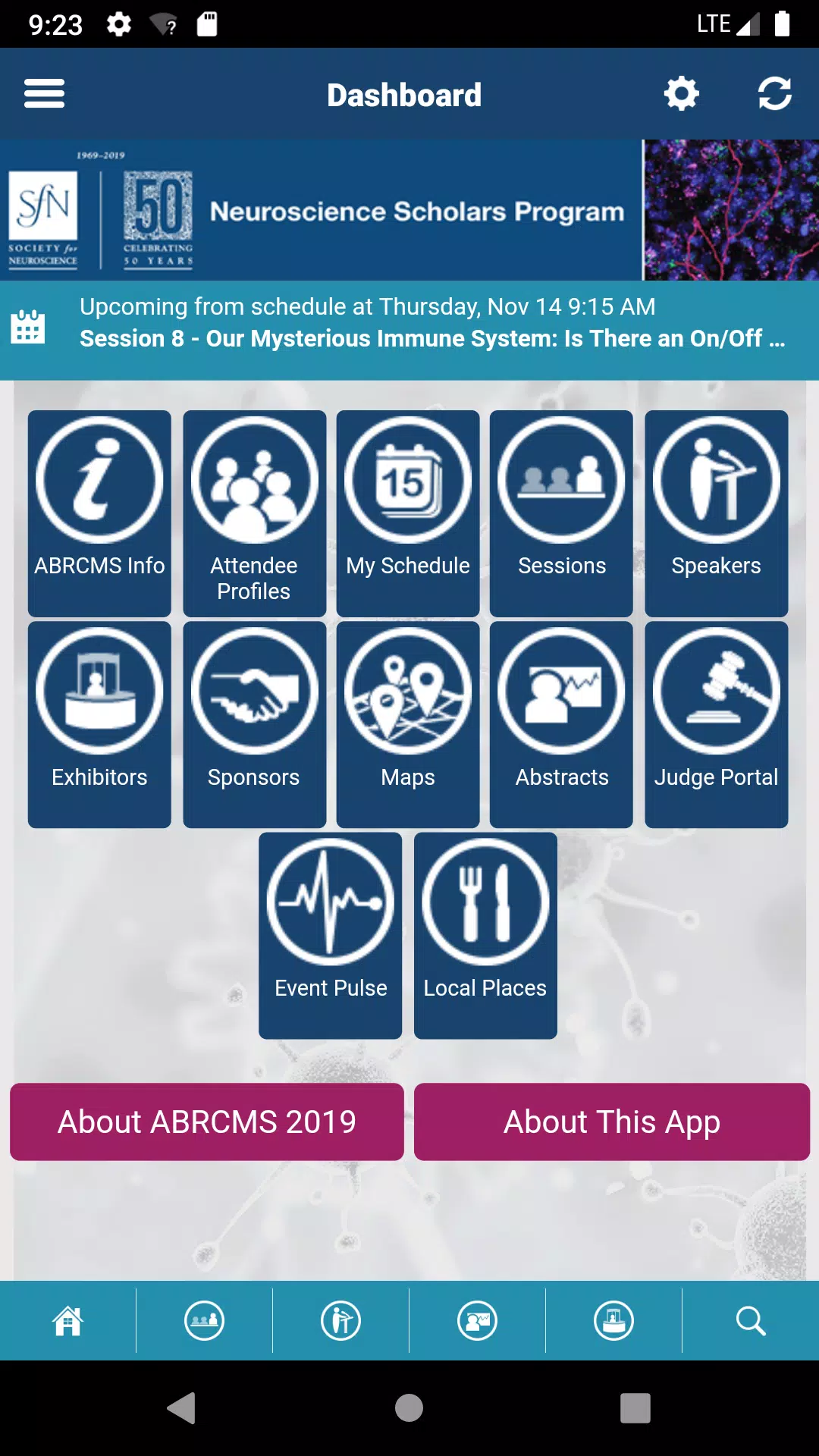 ABRCMS Events Screenshots