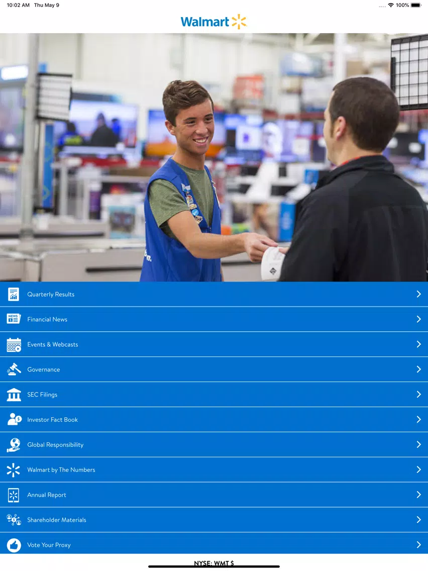 Walmart Investors iPad Screenshots