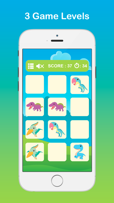 Dino Kids Matching - Dinosaur Memory Games Free For Kids HD Screenshots