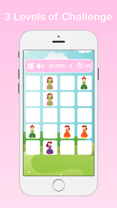 Princess Matching Games for Kids - Match Up 2 Beautiful Princess Cards Screenshots