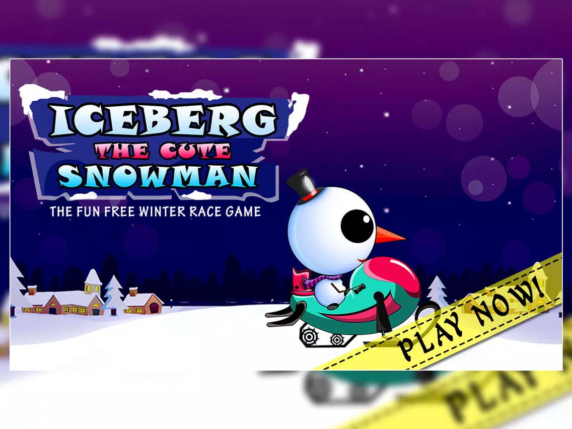 Iceberg the Cute Snow Man : The Fun Free Winter Race Game - Free Edition iPad Screenshots