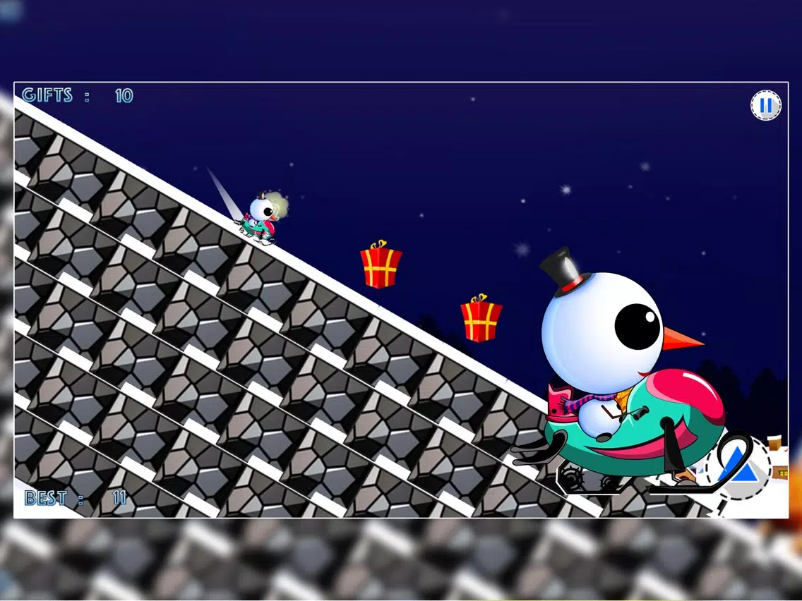 Iceberg the Cute Snow Man : The Fun Free Winter Race Game - Free Edition iPad Screenshots