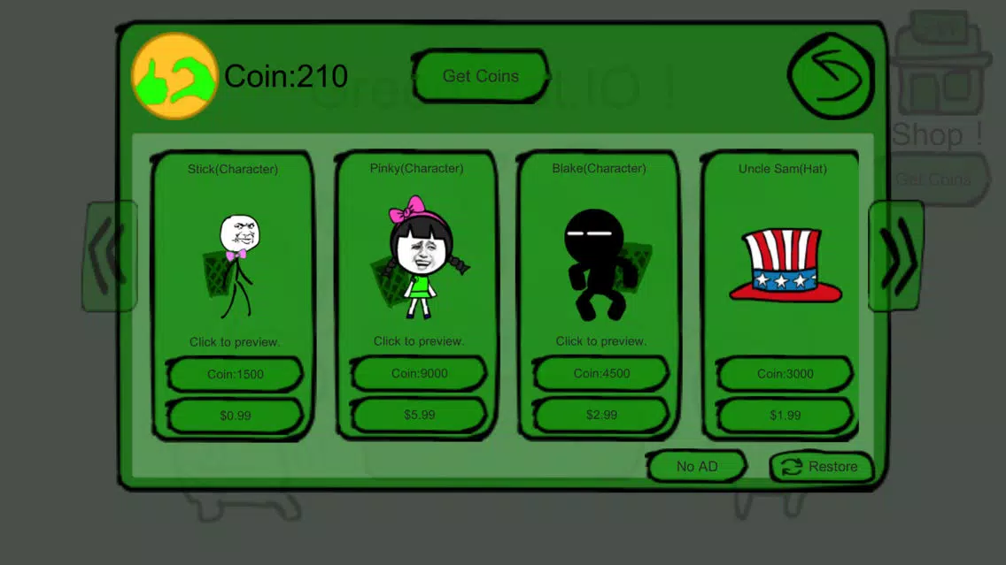 Green men's Battle Royale Screenshots