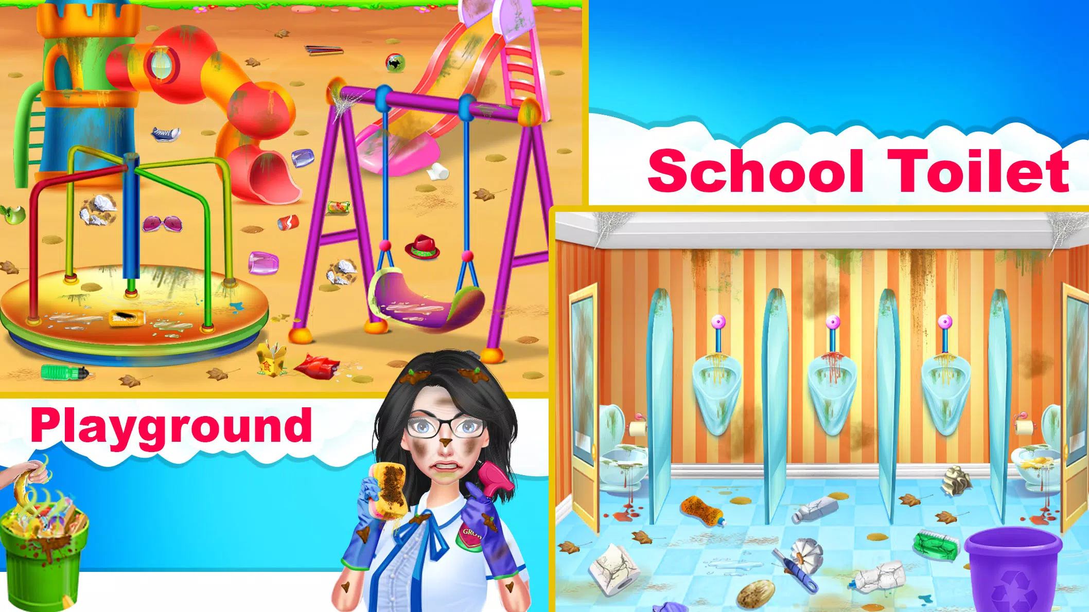 School Cleanup - Cleaning Game Screenshots