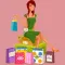 Shopping Girls Stickers