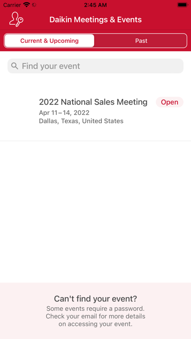 Daikin Meetings & Events Screenshots