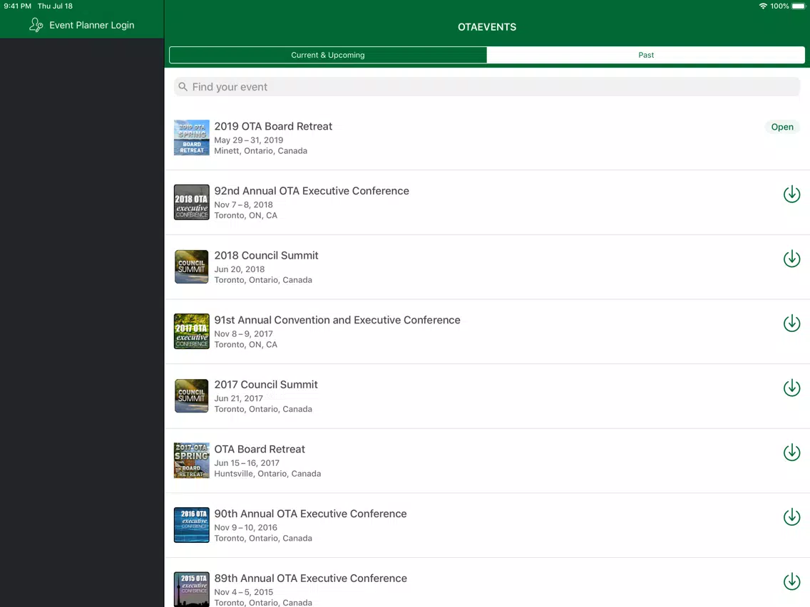 Ontario Trucking Association iPad Screenshots