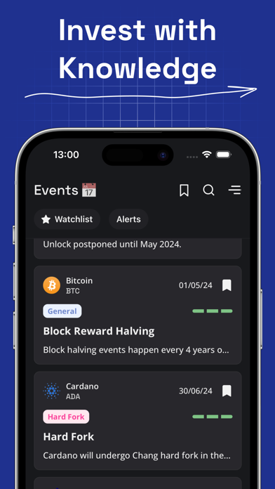 Crypto Signals: Events, News Screenshots