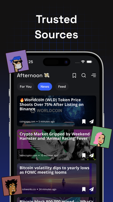 Crypto Signals: Events, News Screenshots