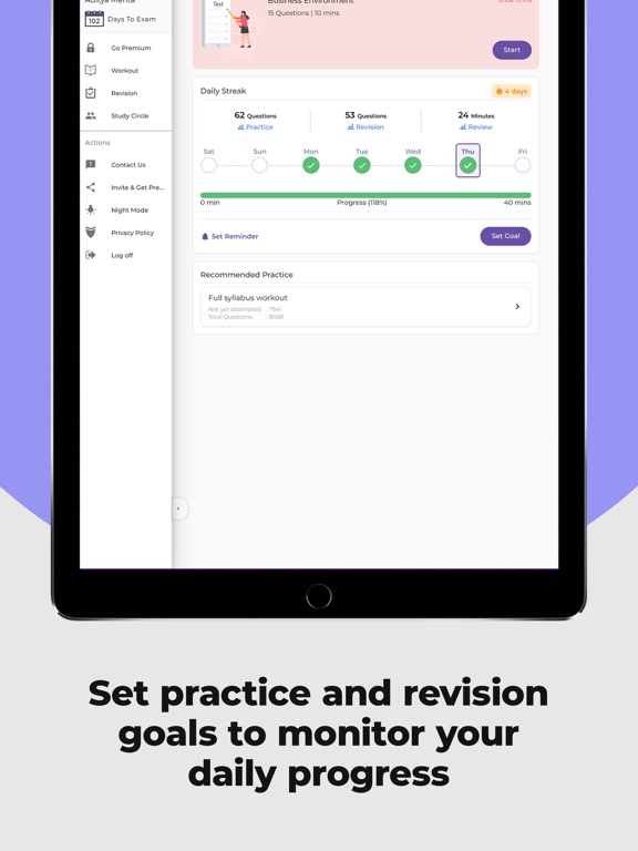 Zrzuty ekranu CSEET Exam Prep App By Achieve iPad