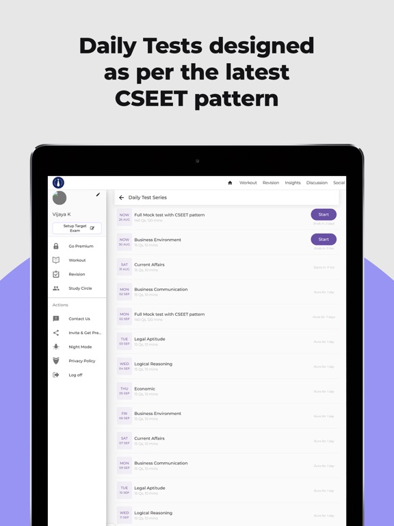 Zrzuty ekranu CSEET Exam Prep App By Achieve iPad