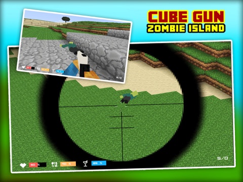 Cube Gun 3D Zombie Island iPad 应用截图