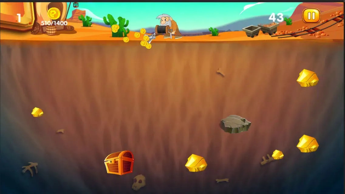 Tangkapan layar Gold Miner Adventure HD
