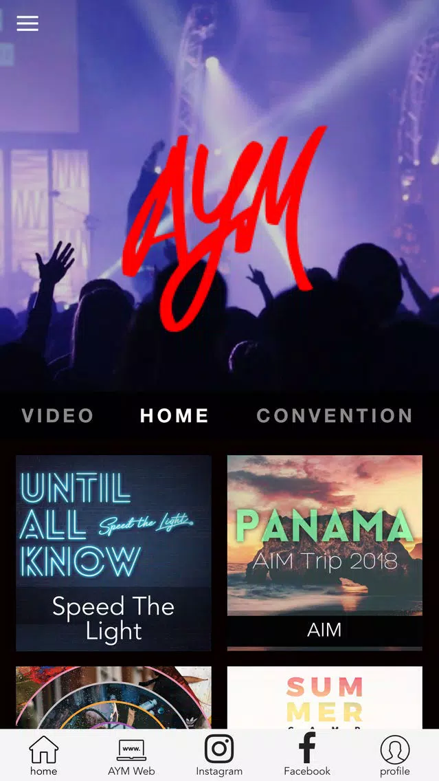 Tangkapan skrin Alabama Youth Ministries