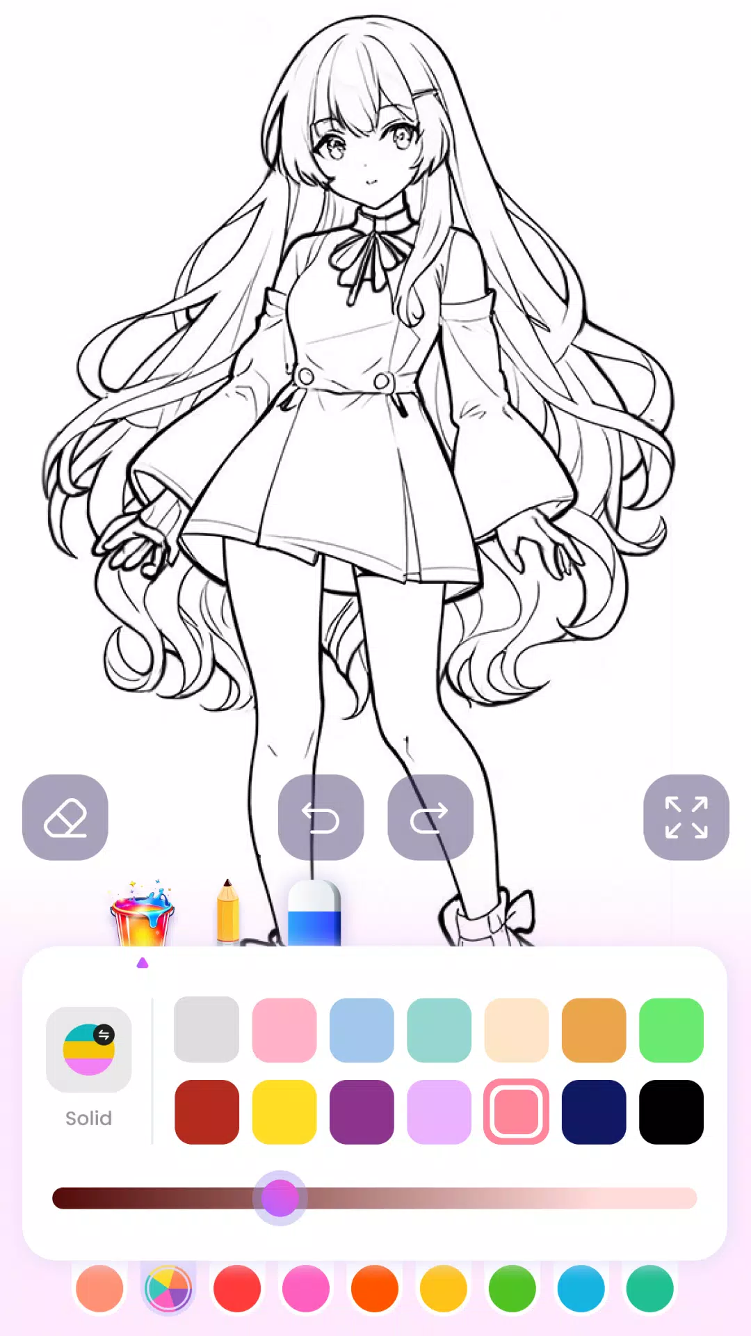 Cute Anime Coloring Game Screenshots