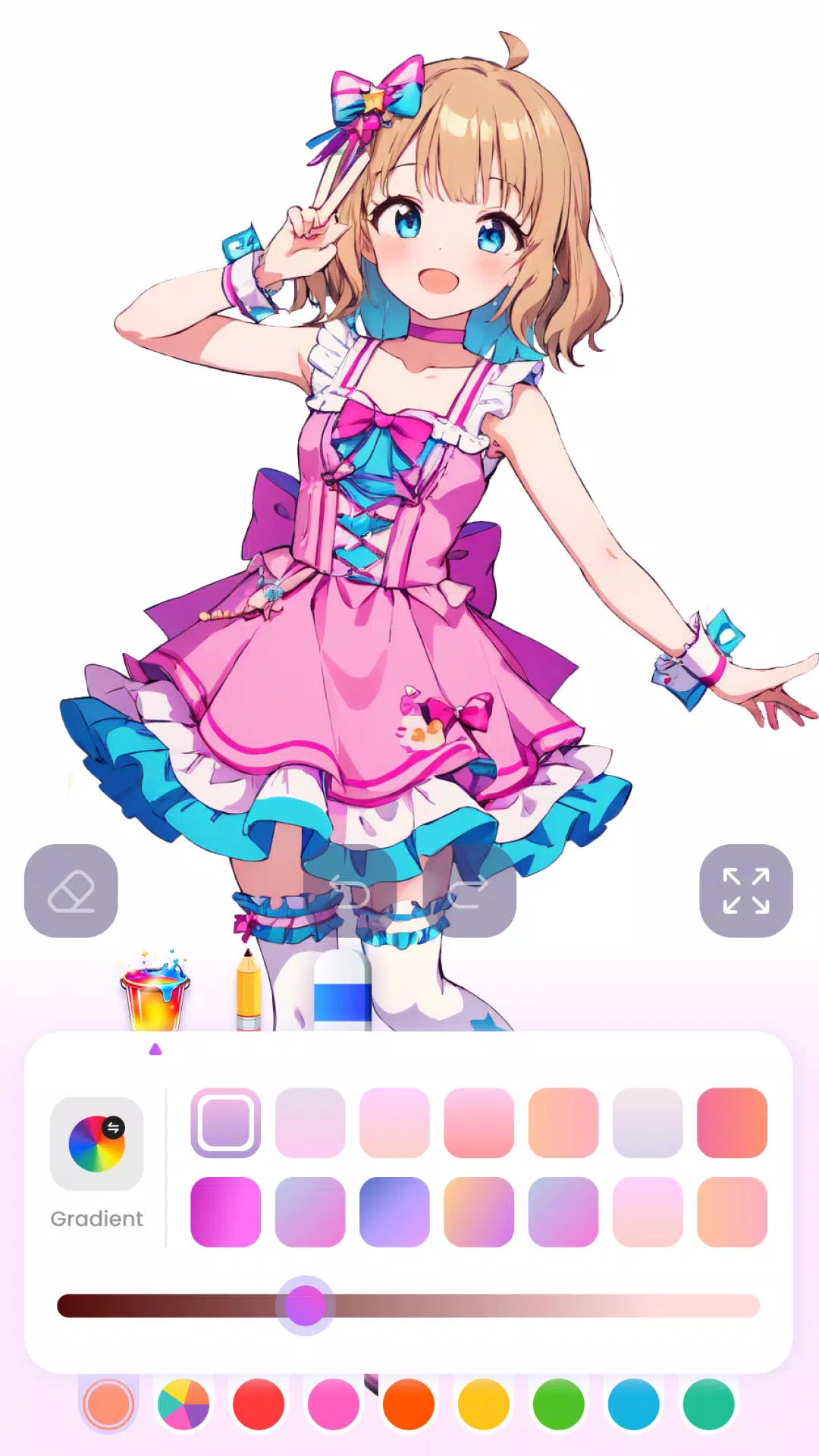 Cute Anime Coloring Game Screenshots