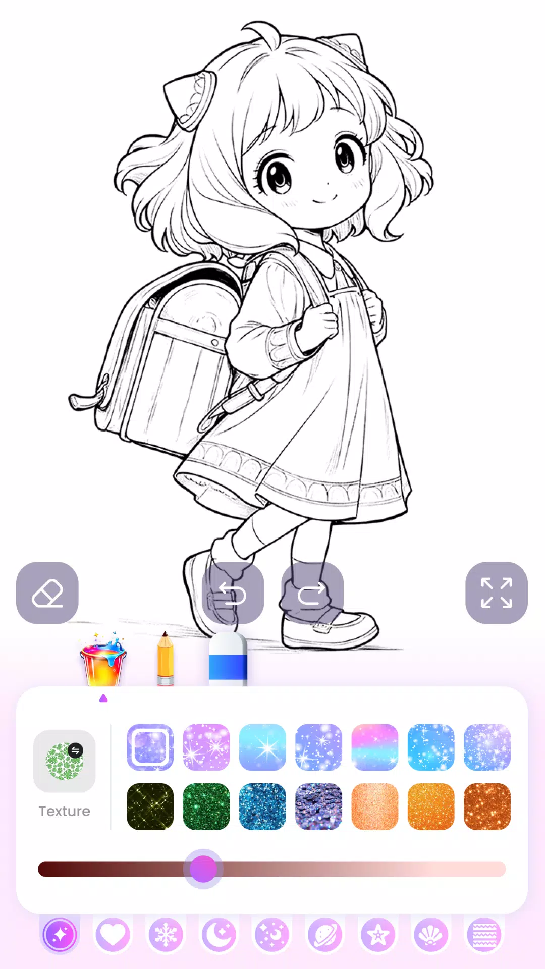 Cute Anime Coloring Game Screenshots