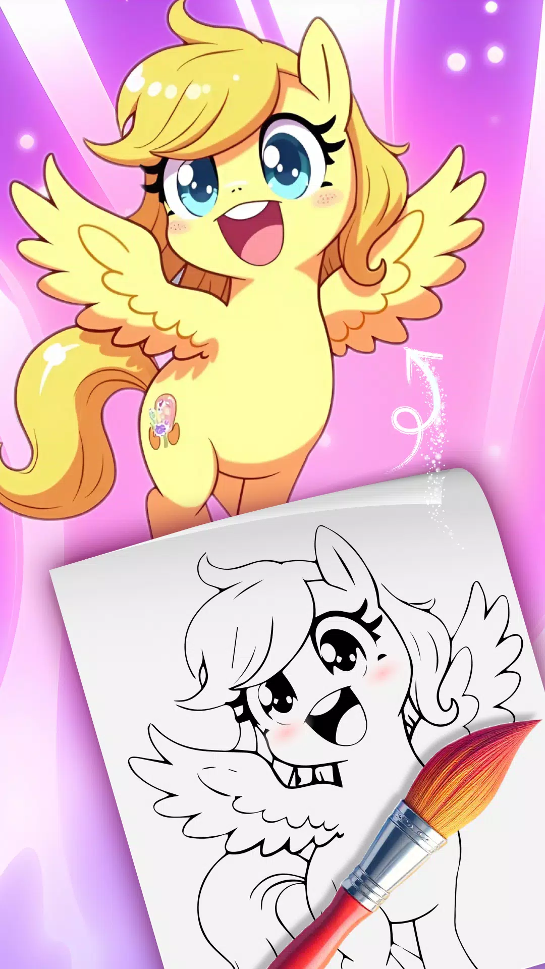 Cute Anime Coloring Game Screenshots