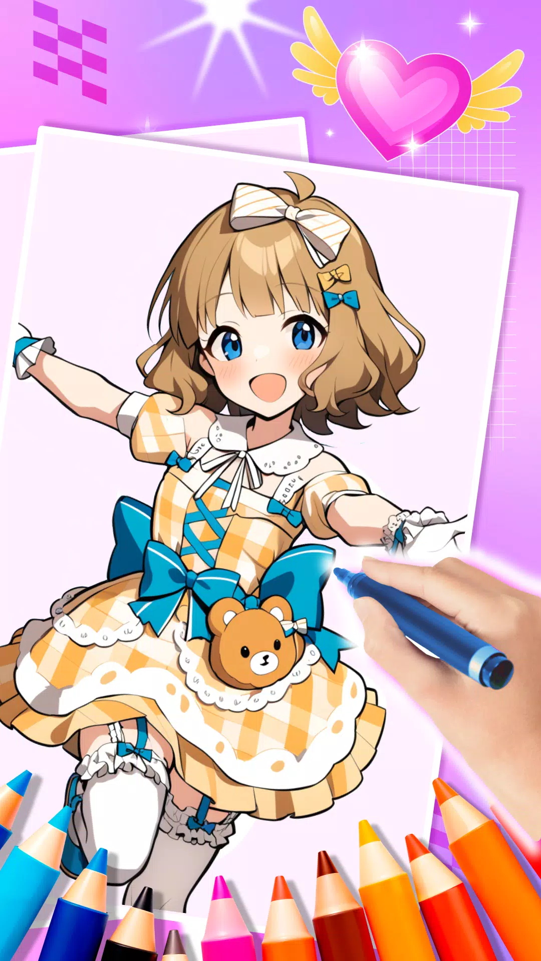 Cute Anime Coloring Game Screenshots
