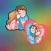 Love cute couple stickers