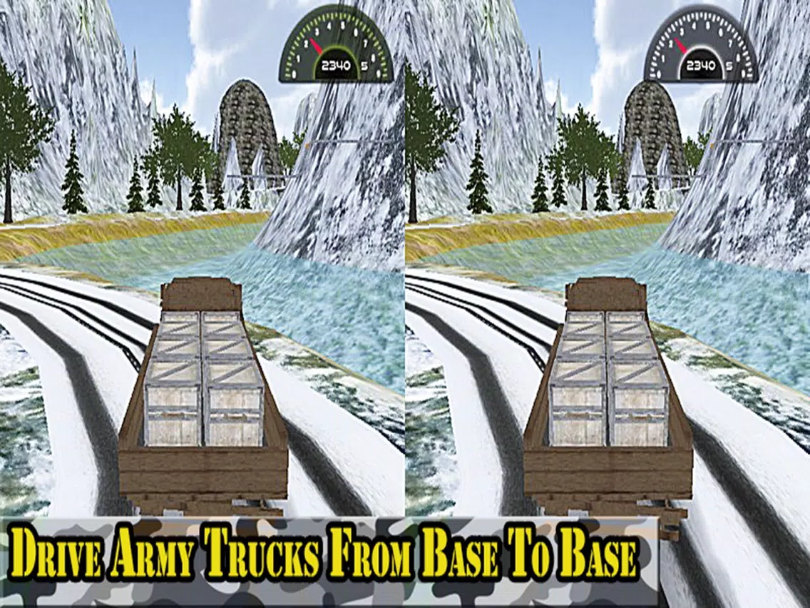 Zrzuty ekranu VR Army Truck Driver: Real Mountain Snow Drive iPad 