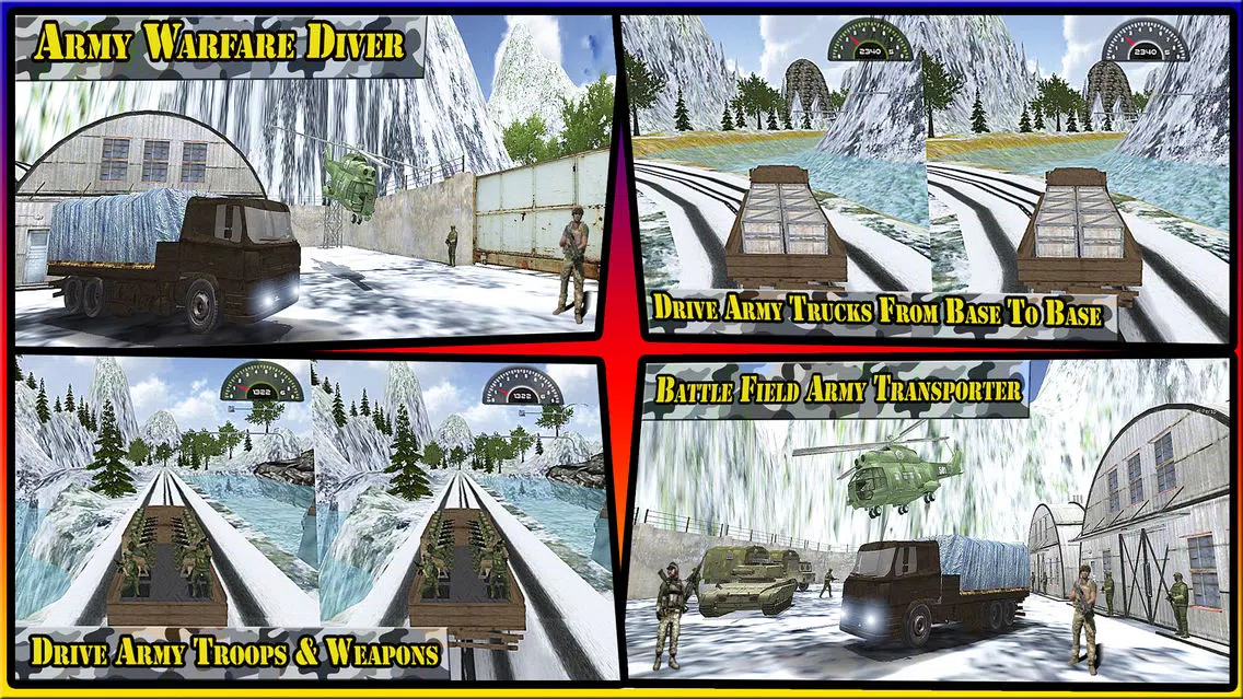 Zrzuty ekranu VR Army Truck Driver: Real Mountain Snow Drive