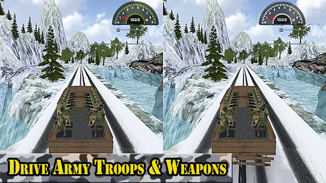 Zrzuty ekranu VR Army Truck Driver: Real Mountain Snow Drive