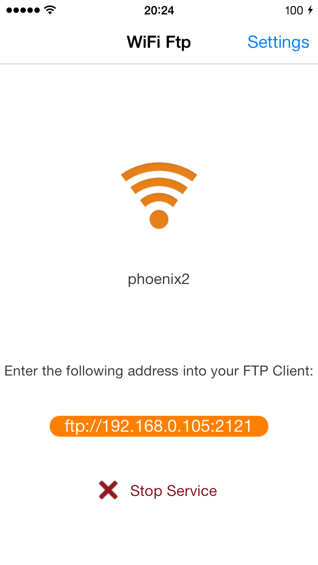 WiFi FTP Free (WiFi File Transfer) Screenshots