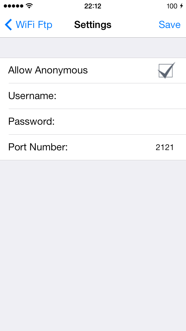 WiFi FTP Free (WiFi File Transfer) Screenshots