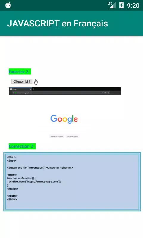 Javascript (Cours + Exercices Screenshots
