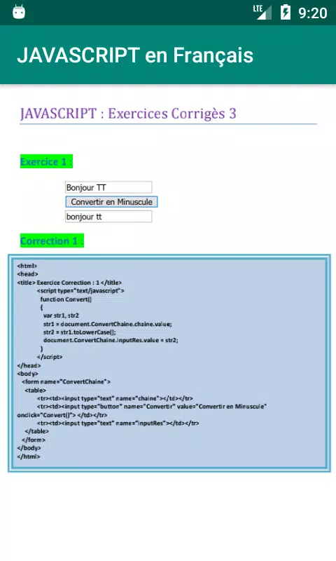 Javascript (Cours + Exercices Screenshots
