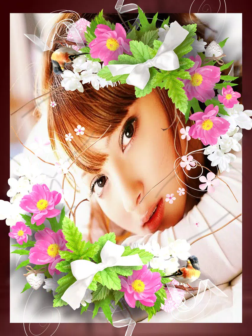 Скриншоты Flower Stickers-photo frame free make wonderful flower world iPad