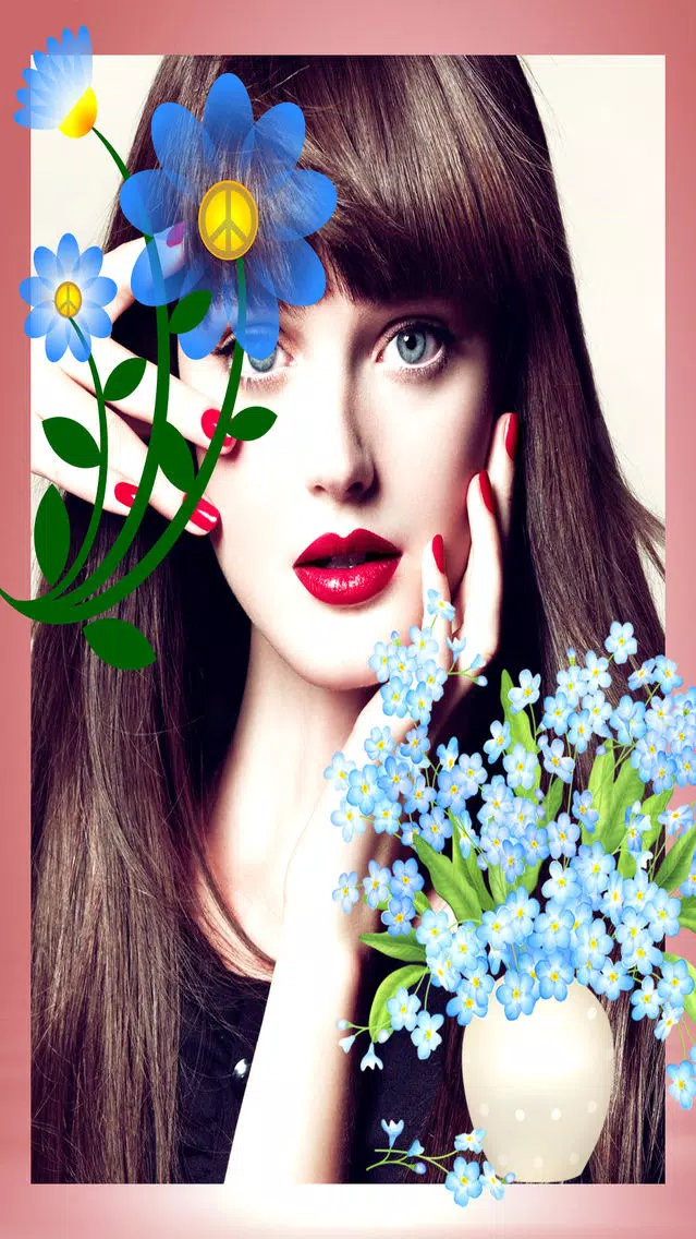 Скриншоты Flower Stickers-photo frame free make wonderful flower world