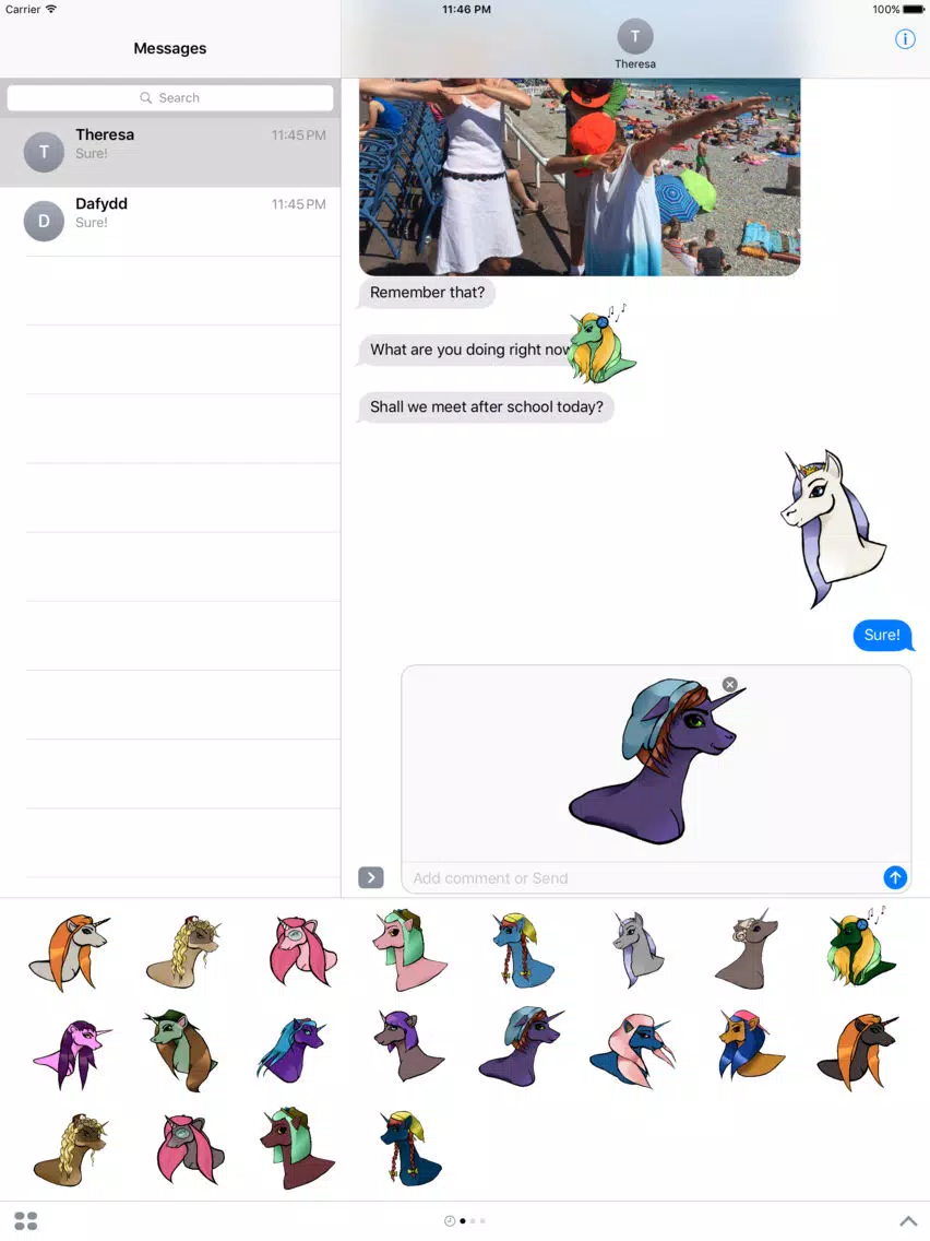 Unicorns Sticker Pack iPad Screenshots
