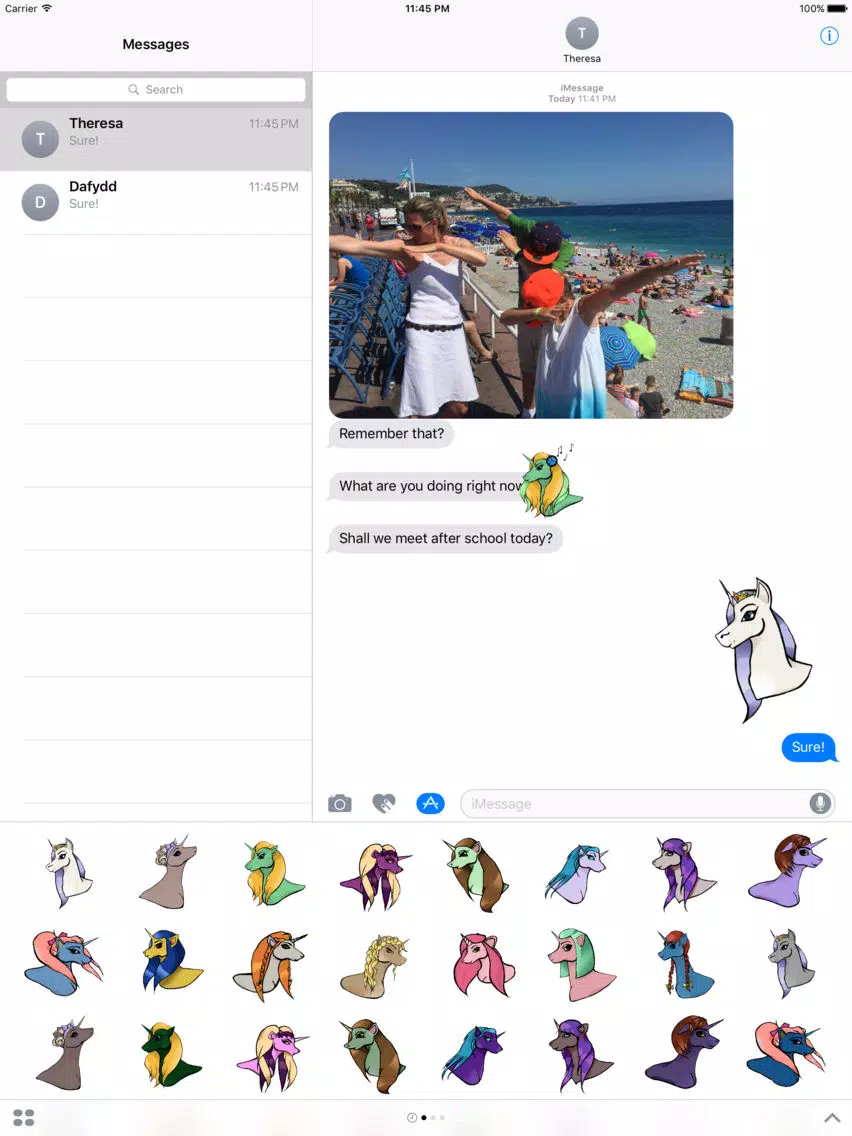 Unicorns Sticker Pack iPad Screenshots