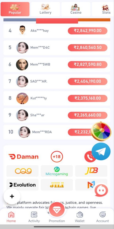 Daman Lottery スクリーンショット