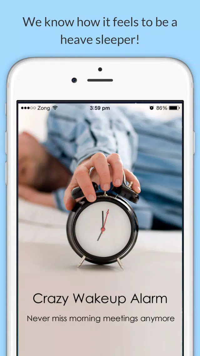 Crazy WakeUp Alarm app for heavy sleepers with spin, maths, shake and questions to wake up Screenshots