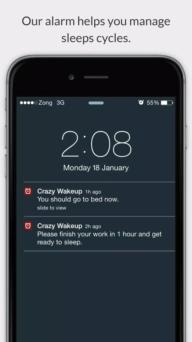 Crazy WakeUp Alarm app for heavy sleepers with spin, maths, shake and questions to wake up Screenshots