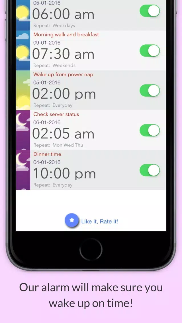 Crazy WakeUp Alarm app for heavy sleepers with spin, maths, shake and questions to wake up Screenshots