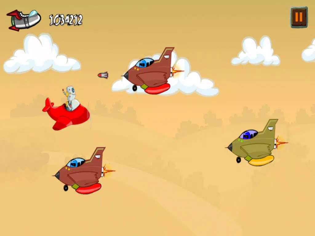 Cartoon Robot Air-Plane Retro Battle Game for Kids iPad  スクリーンショット