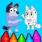 Bluey Puzzle and Coloring Book
