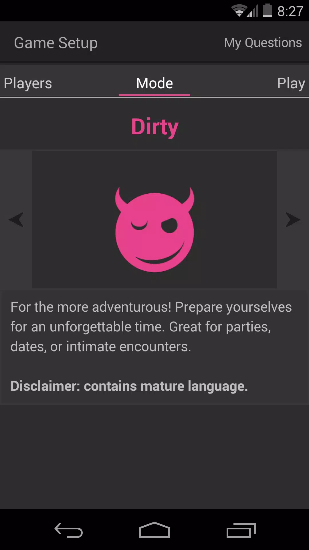 Truth or Dare Mobile Screenshots