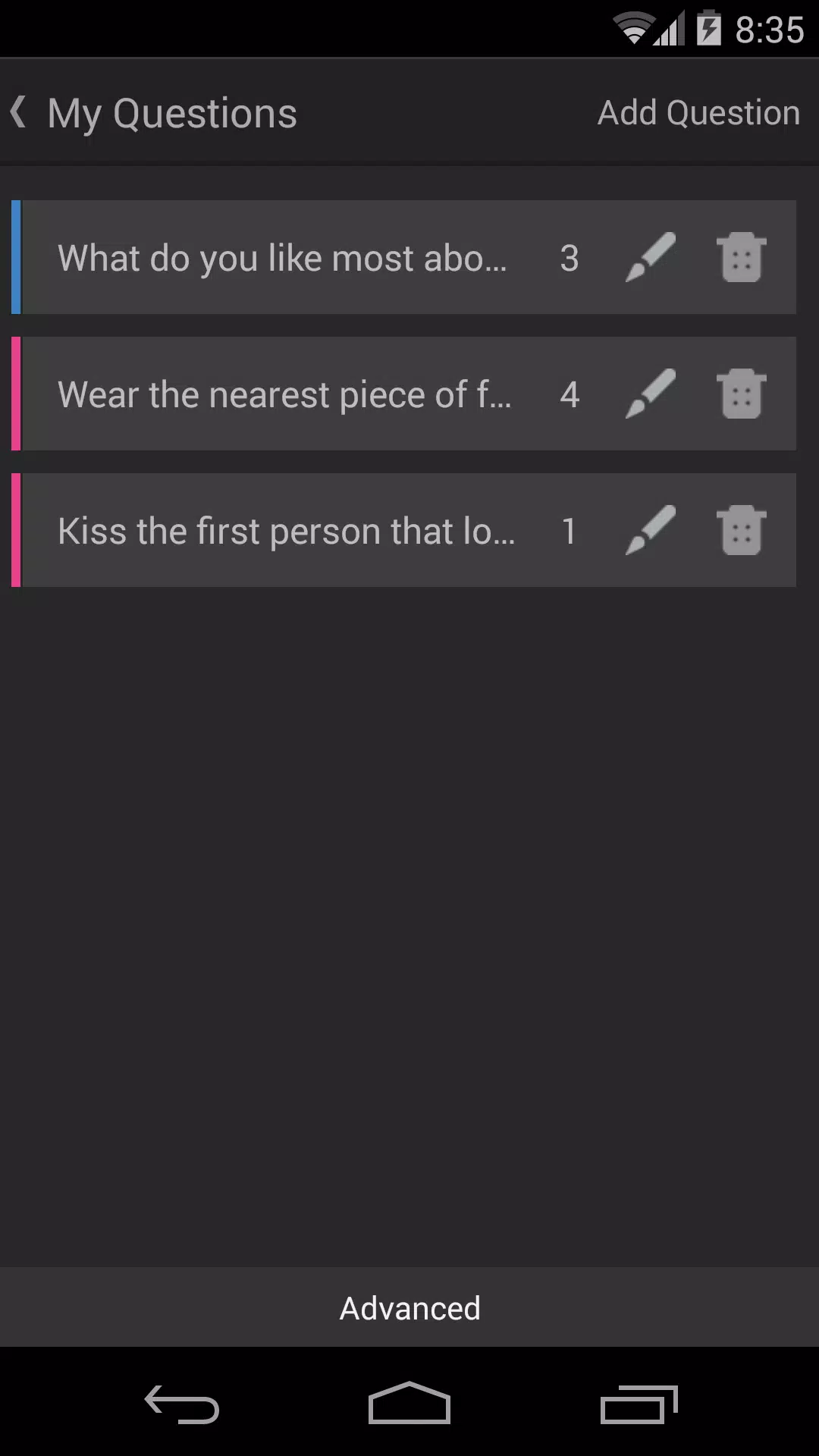 Truth or Dare Mobile Screenshots